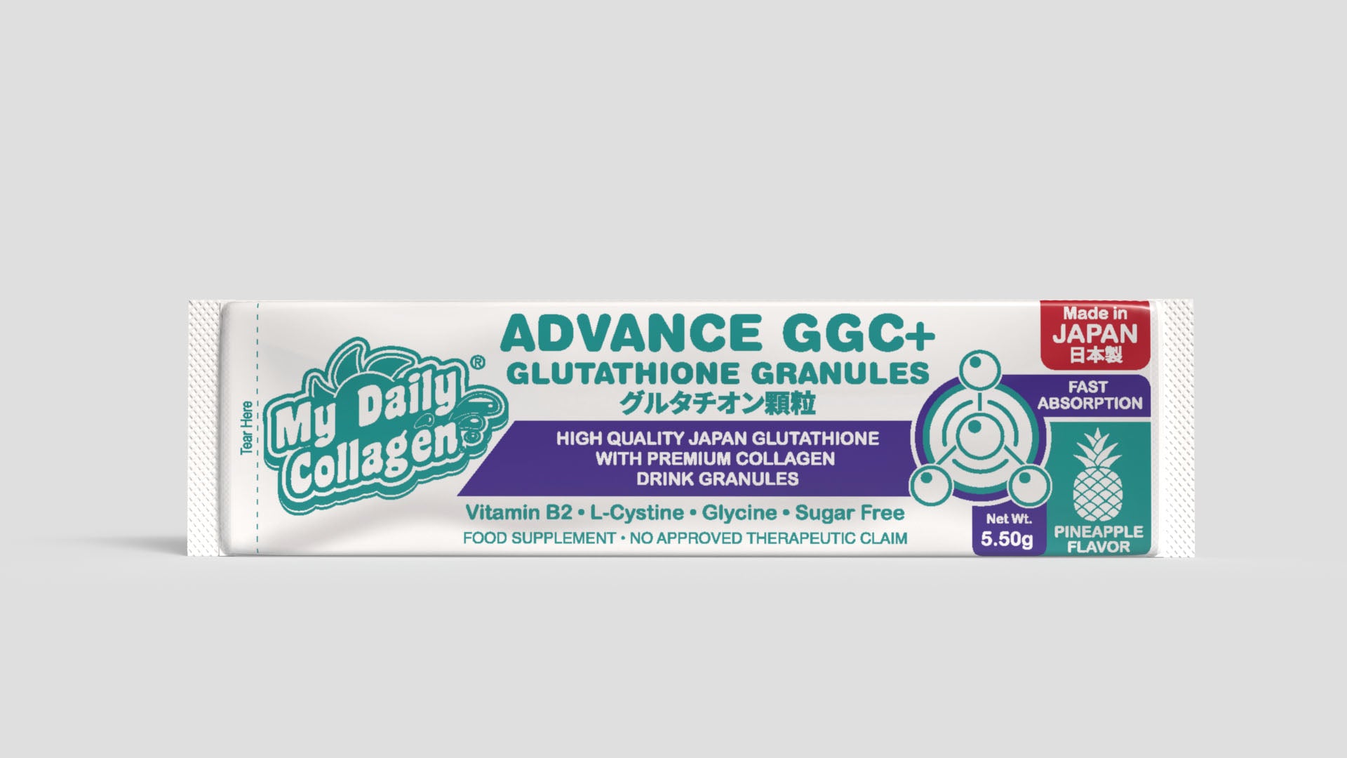 My Daily Collagen Advance GGC+ 2 boxes (5 sachets/box) Glutathione, Glycine, Cysteine Granules