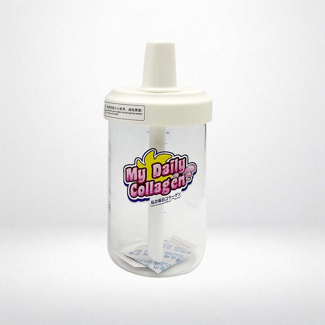 Clear Glass Cup with Lid and Straw