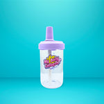 Clear Glass Cup with Lid and Straw