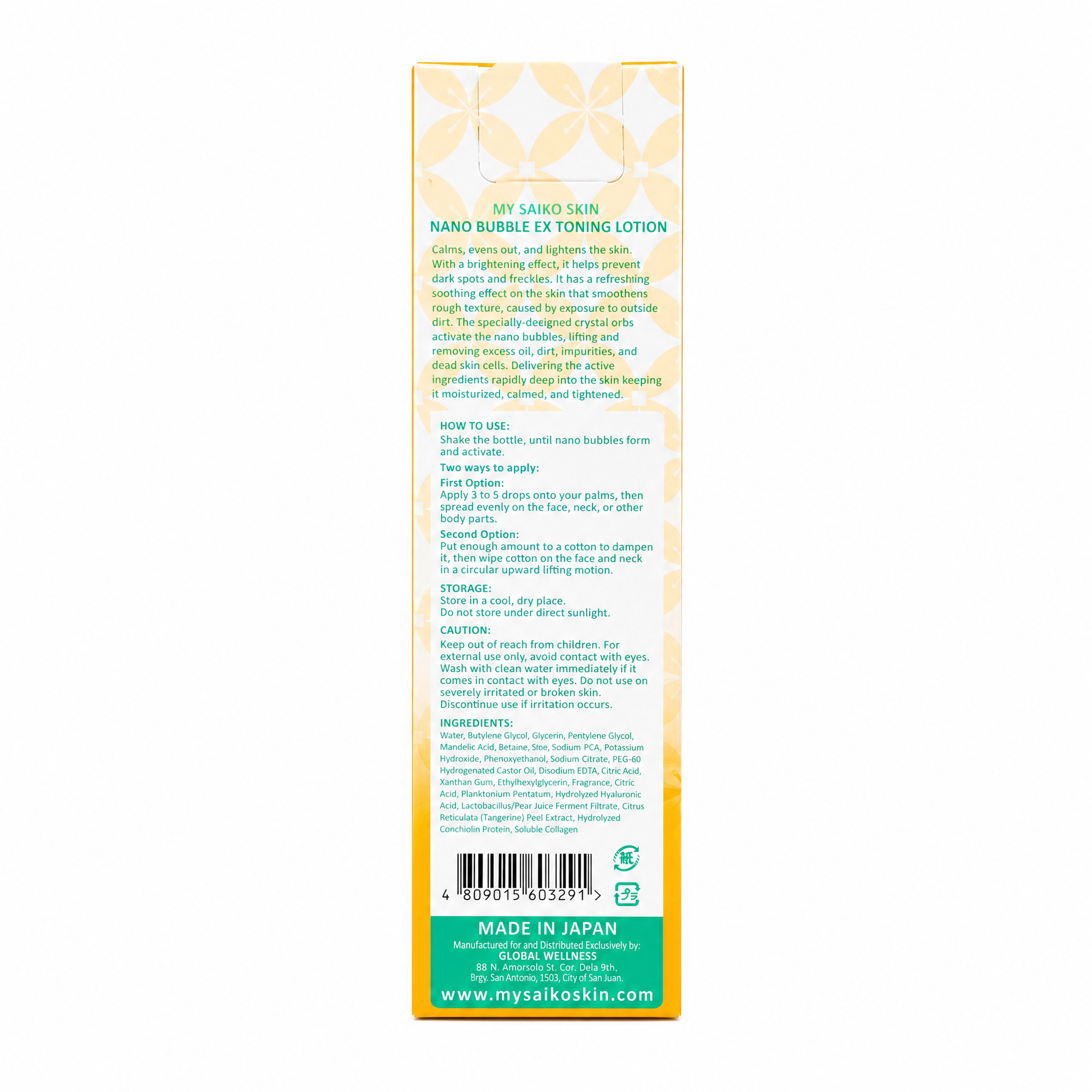My Saiko Skin - Nano Bubble VC Toning Lotion