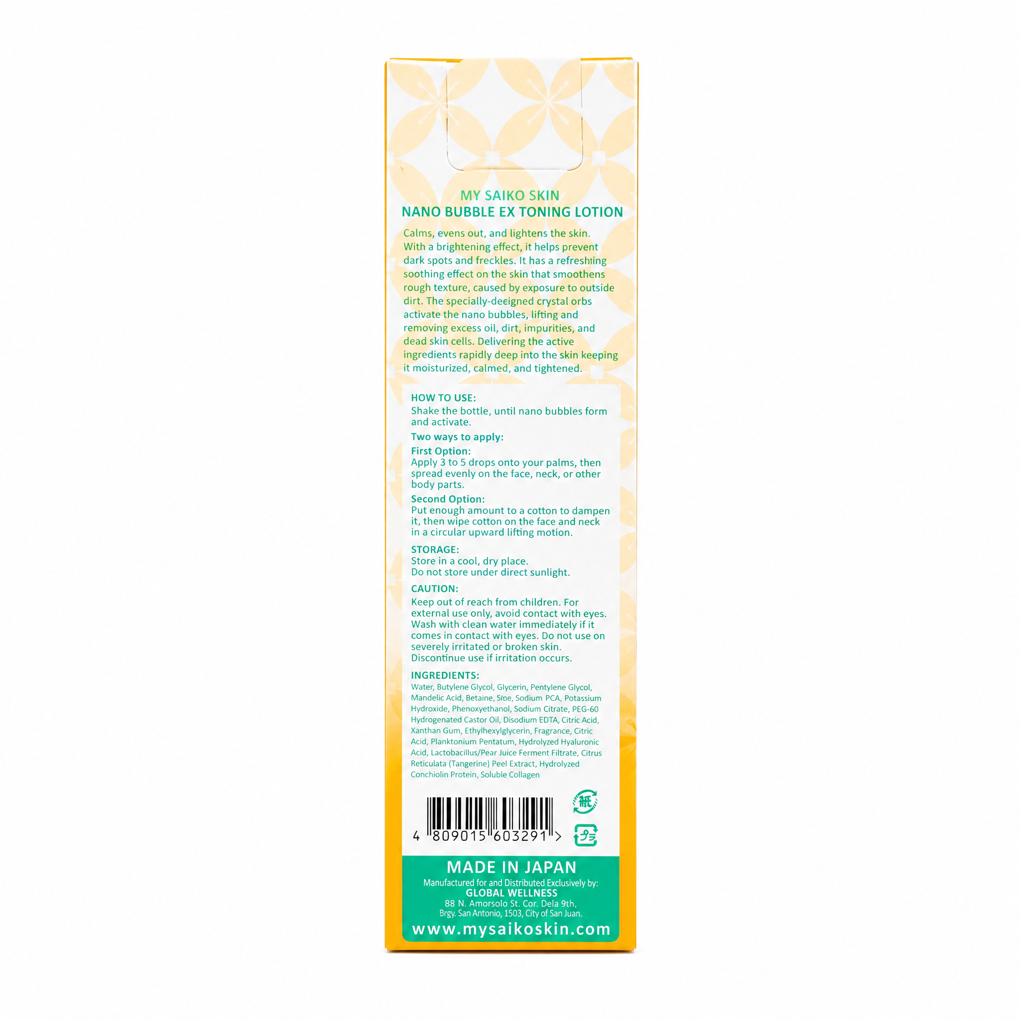 My Saiko Skin - Nano Bubble VC Toning Lotion