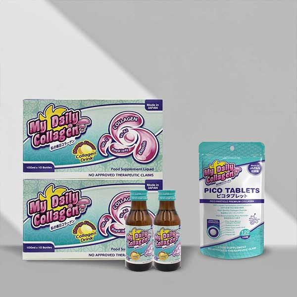My Daily Collagen Bundle B - 2 retail box of drinks (10 x 100ml bottle) + 1 pouch of Pico Tablets
